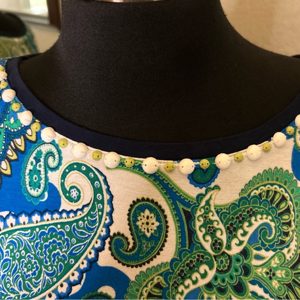 Ruby Rd. blue and green Paisley top. Size XL. NWOTGS. - Picture 2 of 5